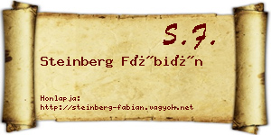 Steinberg Fábián névjegykártya